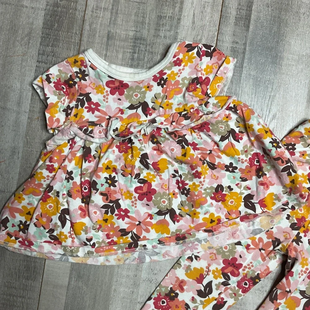 First Impressions Baby Girl Floral Ruffle Top and Leggings Set 24 Months Pink